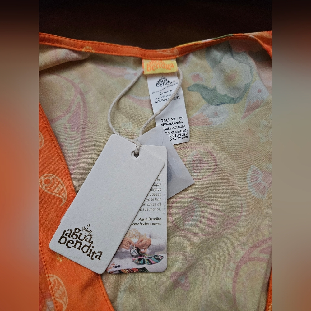 AGUA BENDITA Zenda FLORAL ROMPER Small - Picture 3 of 4